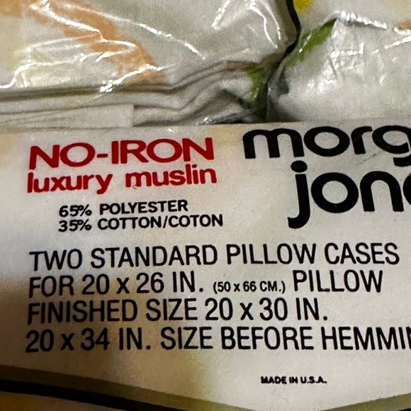 Vintage Morgan Jones Luxury Muslin Full Double Set Fitted Flat Sheet - Picture 5 of 9